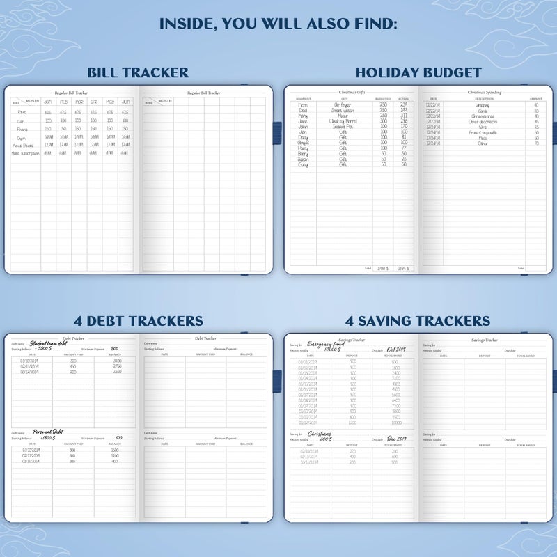 Legend Planner Legend Budget Planner â€“ Financial Organizer Book. Money Account & Expense Tracker Notebook Journal for Household Monthly Budgeting (Mystic Blue) - Image 5